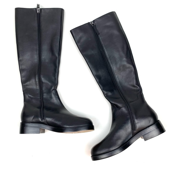 Sanctuary Boots Tall Black Leather Riding Equestrian Righton Anthropologie Sz 5 - Picture 3 of 13